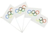 No. 4 90x150cm five-ring flag, national flags of all countries in stock. No. 4 national flag, 90X150 cm Specification image